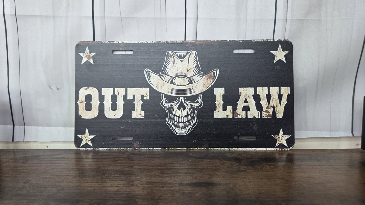 Outlaw Metal Sign