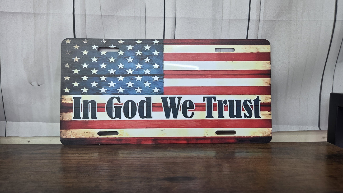 In God We Trust Metal Sign