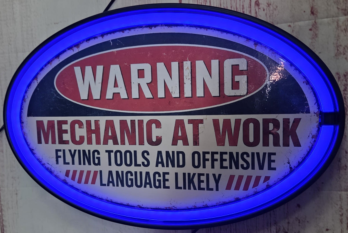 Warning Mechanic at work led oval