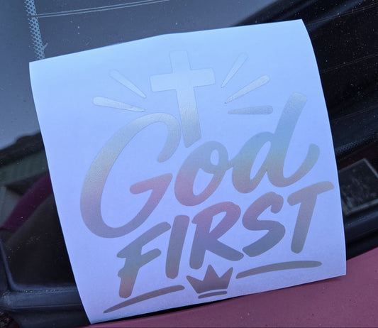 STICKER GOD FIRST