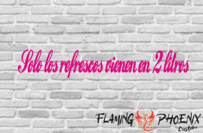 STICKER SOLO LOS REFRESCOS VIENEN EN 2L