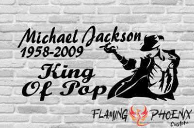 STICKER MICHAEL JACKSON KING OF POP