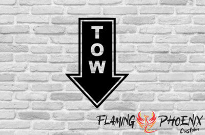 STICKER ARROW TOW STRAIGHT