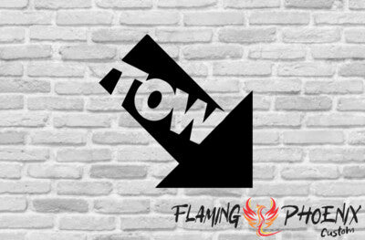 STICKER ARROW TOW SLOPED