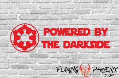 STICKER POWERED BY THE DARK SIDE