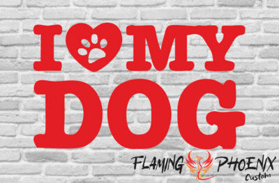 STICKER I LOVE MY DOG