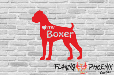 STICKER I LOVE MY BOXER
