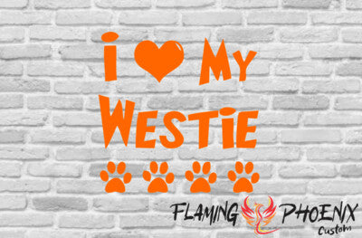 STICKER I LOVE MY WESTIE
