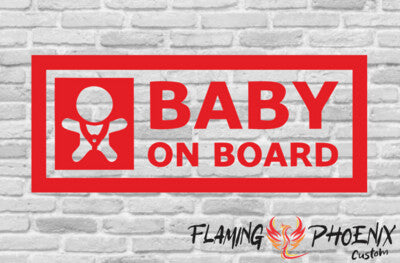 STICKER BABY ON BOARD RECTANGLE