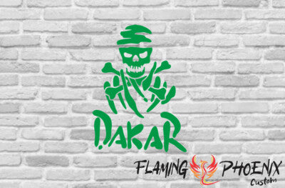 STICKER DAKAR SKULL