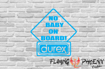 STICKER NO BABY ON BOARD DUREX