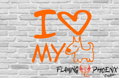 STICKER I LOVE MY BULLDOG