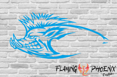 STICKER WILD PIG ANGRY