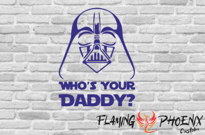 STICKER WHO'S YOUR DADDY VADER