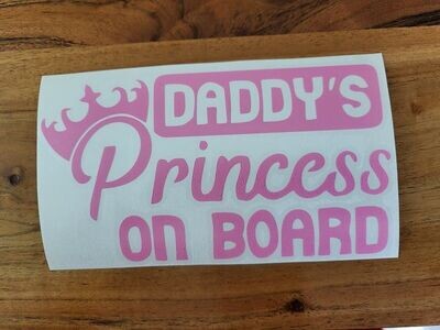 STICKER DADDY'S PRINCESS ON BOARD