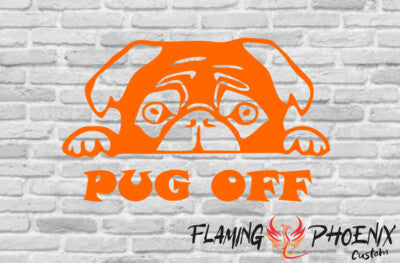 STICKER PUG OFF