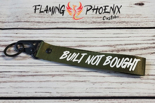 Built Not Bought strap keychain