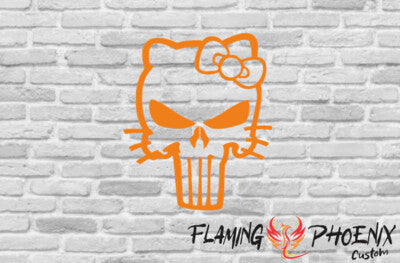 STICKER SKULL PUNISHER KITTY