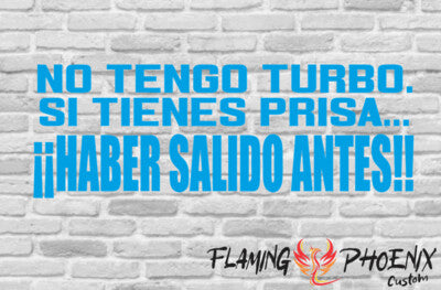 STICKER NO TENGO TURBO