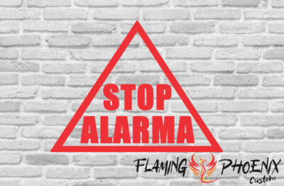 STICKER STOP ALARMA