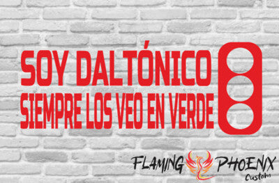 STICKER SOY DALTÓNICO SIEMPRE LOS VEO VERDES