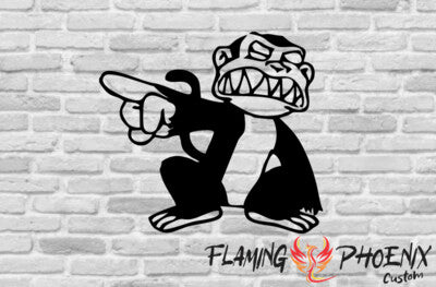 STICKER ACCUSING MONKEY
