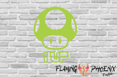STICKER 1 UP MUSHROOM