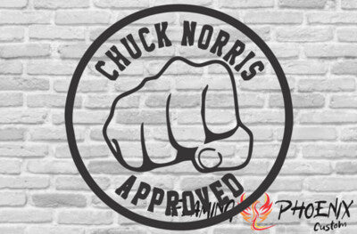 STICKER CHUCK NORRIS APPROVED