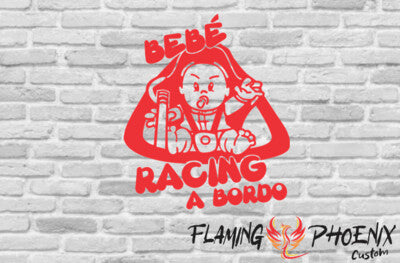 STICKER BEBE RACING A BORDO
