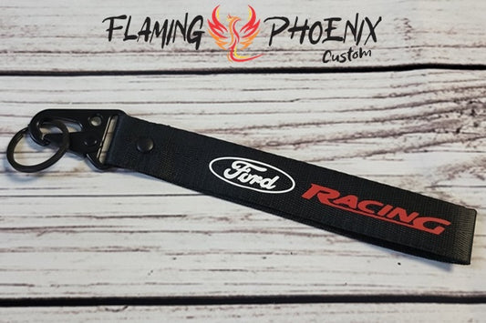 Ford Racing strap keychain