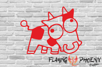 STICKER CRAZY COW