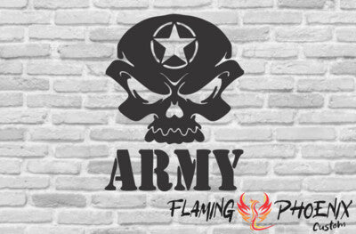STICKER ARMY SKULL