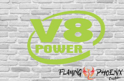 STICKER V8 POWER