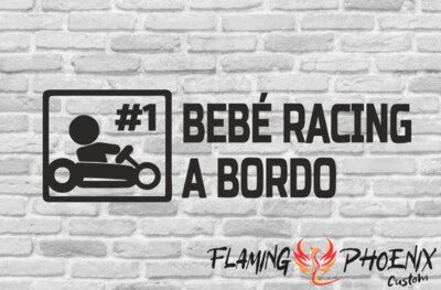 STICKER BEBE RACING A BORDO #1