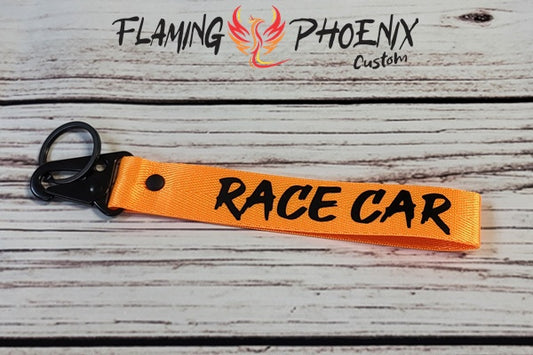 RACE CAR STRAP KEYCHAIN