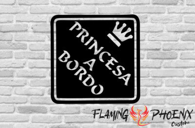 STICKER PRINCESA A BORDO CORONA