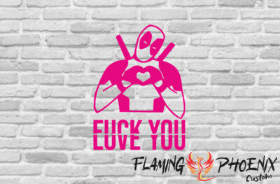 STICKER DEADPOOL LOVE YOU