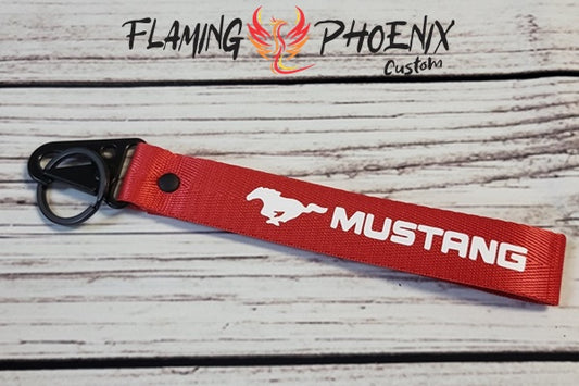 Mustang strap keychain