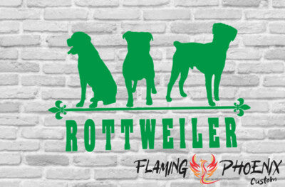 STICKER ROTTWEILER 3 DOGS
