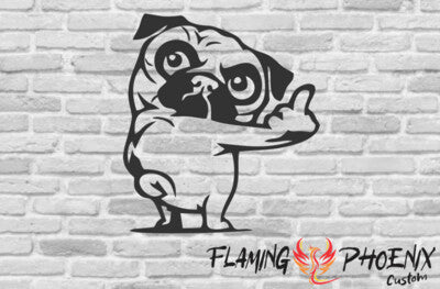 STICKER PUG FINGER