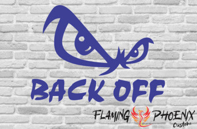 Vinyl sticker Back Off eyes 