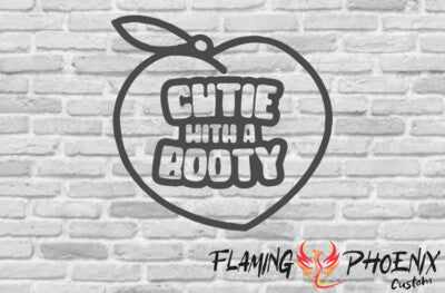 Vinyl sticker Cutie With a Booty 